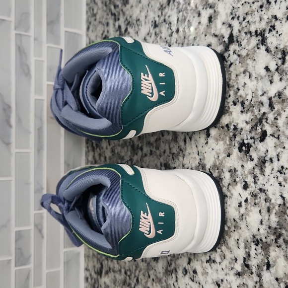 Slate Blue White & Green Nike Air Span II Running Shoes sz 10 AH6800-401 sneaker - Picture 4 of 6